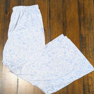 Kate Spade New York Pajama pants blue and white floral pattern size small